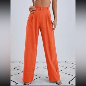 Chic zip up straight leg pants